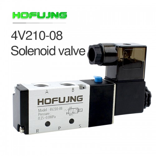 4v210-08 Better Quality Airtac Type Pneumatic Electric Solenoid Valve Directional Control Air Magnetic Valve 12V 24V 220V 4v210