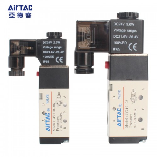 4v210-08 Better Quality Airtac Type Pneumatic Electric Solenoid Valve Directional Control Air Magnetic Valve 12V 24V 220V 4v210