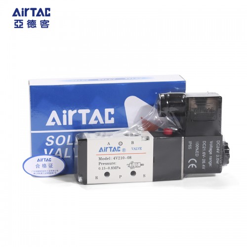 4v210-08 Better Quality Airtac Type Pneumatic Electric Solenoid Valve Directional Control Air Magnetic Valve 12V 24V 220V 4v210