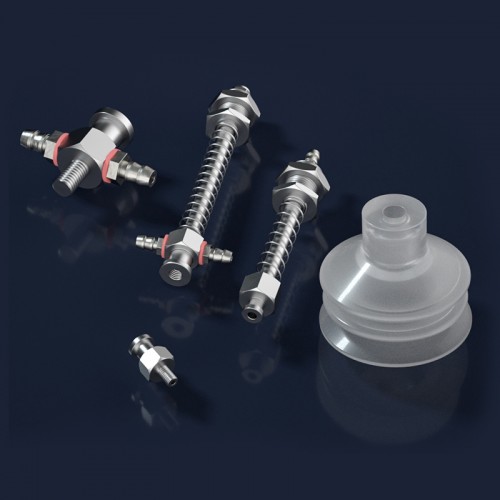 Pneumatic Suction Cup White Silicone Rubber 8mm Mounting Hole Sucker Big Head Injection Molding Machine Manipulator Accessories