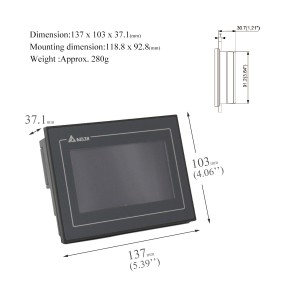 Popular Design Best Price Original 4.3 inch Delta HMI Mini Integrated Touch Screen DOP-103BQ 